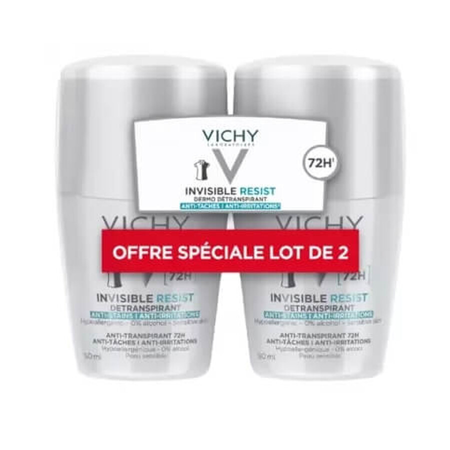 (FR) Vichy Intensive 72h Anti-Perspiration Treatment, 2x50 ml (3337875895620)