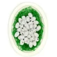 White polystyrene eggs with dots 2.5cm, 36 pieces