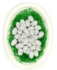 Uova di polistirolo bianco con puntini 2,5 cm, 36 pezzi