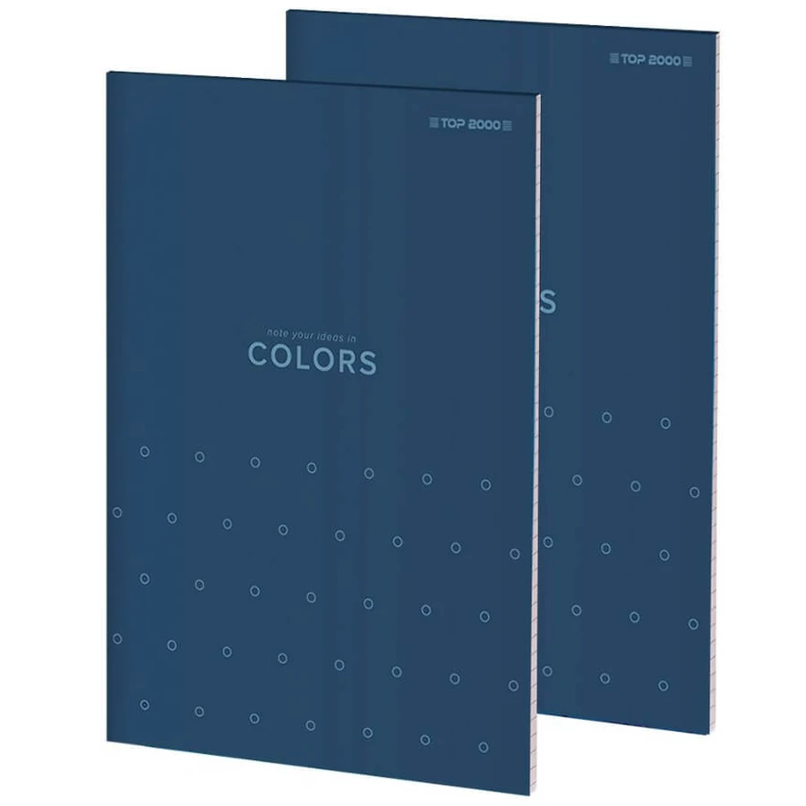 Farben A4 Notizblock A4, blau, 5mm Raster, 100 Blatt