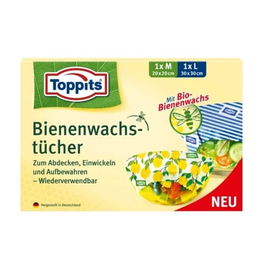 Toppits, beeswax towels, 2 pieces