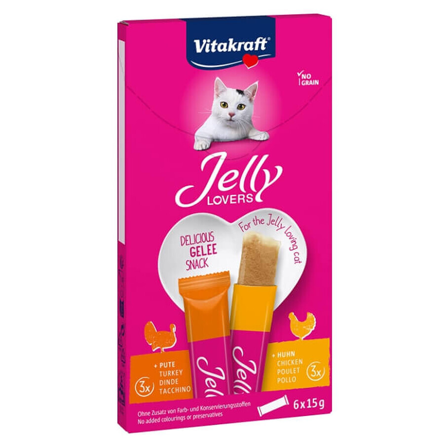 Winkel op Vitakraft, Jelly Lovers, Kattensnoepjes, Kip, 15g Vitakraft, Jelly Lovers, Kattensnoepjes, Kip, 15g