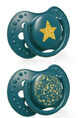 Lovi, Silicone dummy, dynamic Stardust 0-3m 22/892 green, 2 pieces