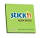 Neon green sticky notes 76x76mm