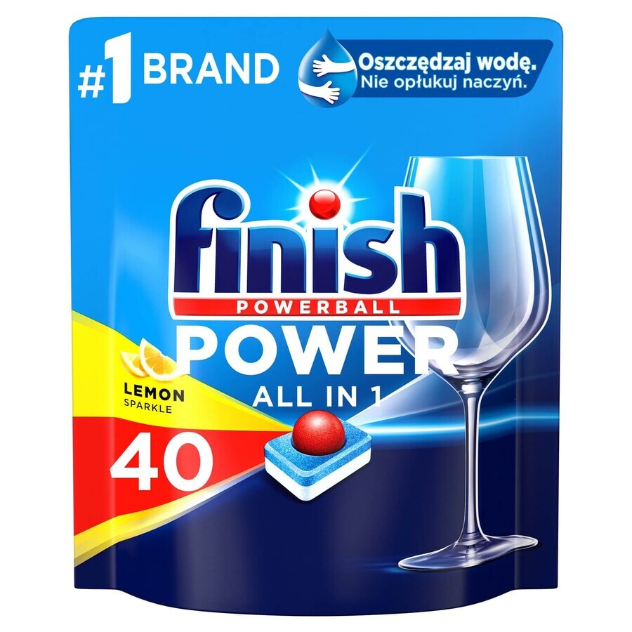 Finish Power All in 1 dishwasher tablets lemon cubes 40 pcs