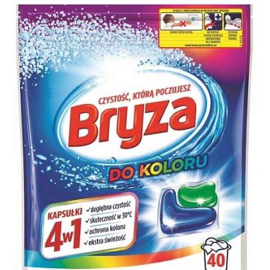 Bryza capsules voor het wassen van gekleurde kleding kleurbescherming 4in1 40 stuks
