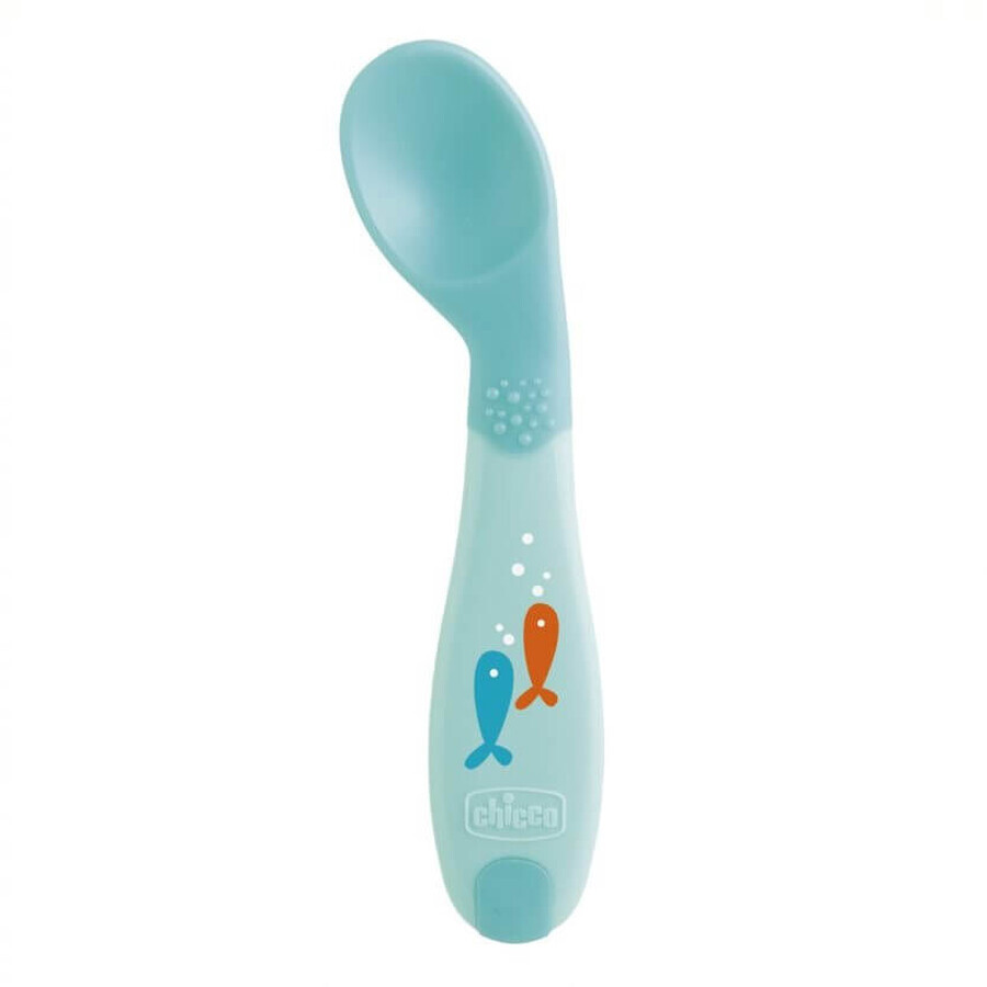 Buy Chicco Baby's First Spoon 8m+ Blue Chicco Baby's First Spoon 8m+ Blue