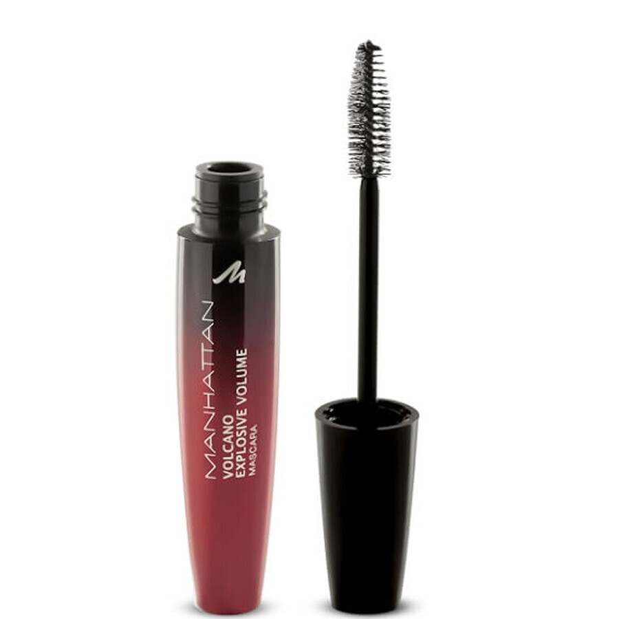 Manhattan, Volcano Mascara, Máscara de pestañas, color negro 1010N, 10ml