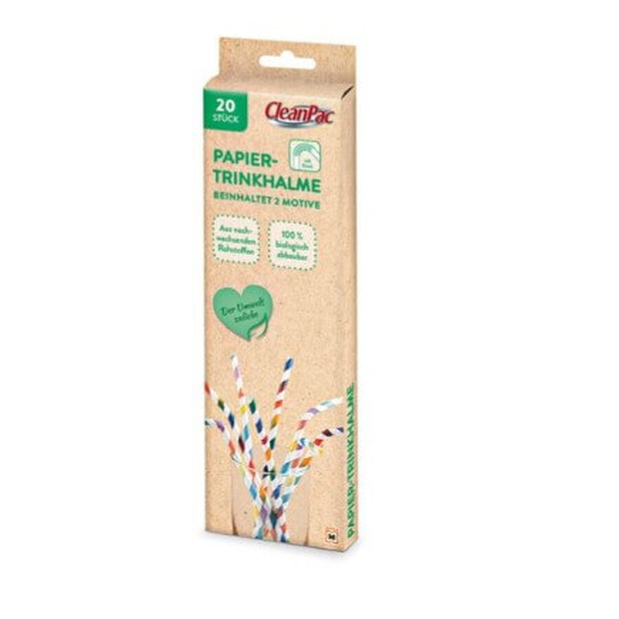 CleanPac, Papier-Getränkeflaschen mit Falten, 20 Stück