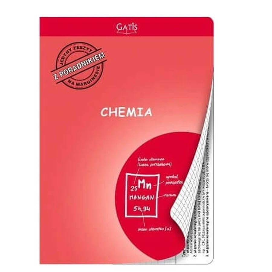 Zeszyt A5 Chemia z poradnikiem, kratka, 60 kartek: ceny i cechy