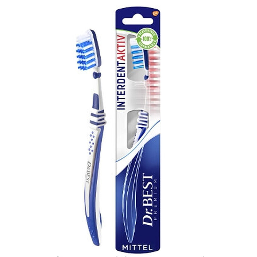 Dr Best, Interdent Aktiv, brosse à dents, 1 pièce