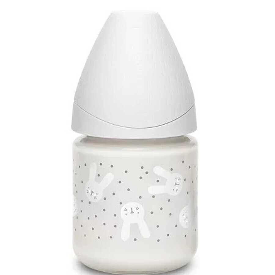 Suavinex, Glasflasche Grey Rabbit 120 ml