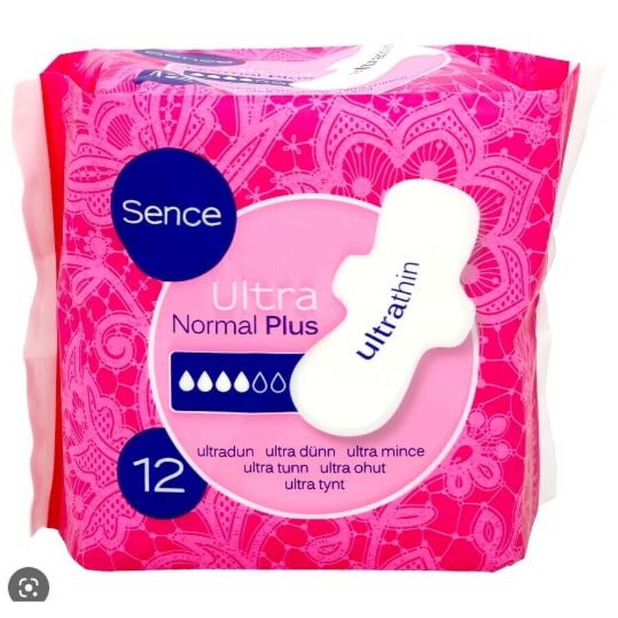 Shop Sence, Ultra Normal Plus, Damenbinden, 12 Stück Sence, Ultra Normal Plus, Damenbinden, 12 Stück