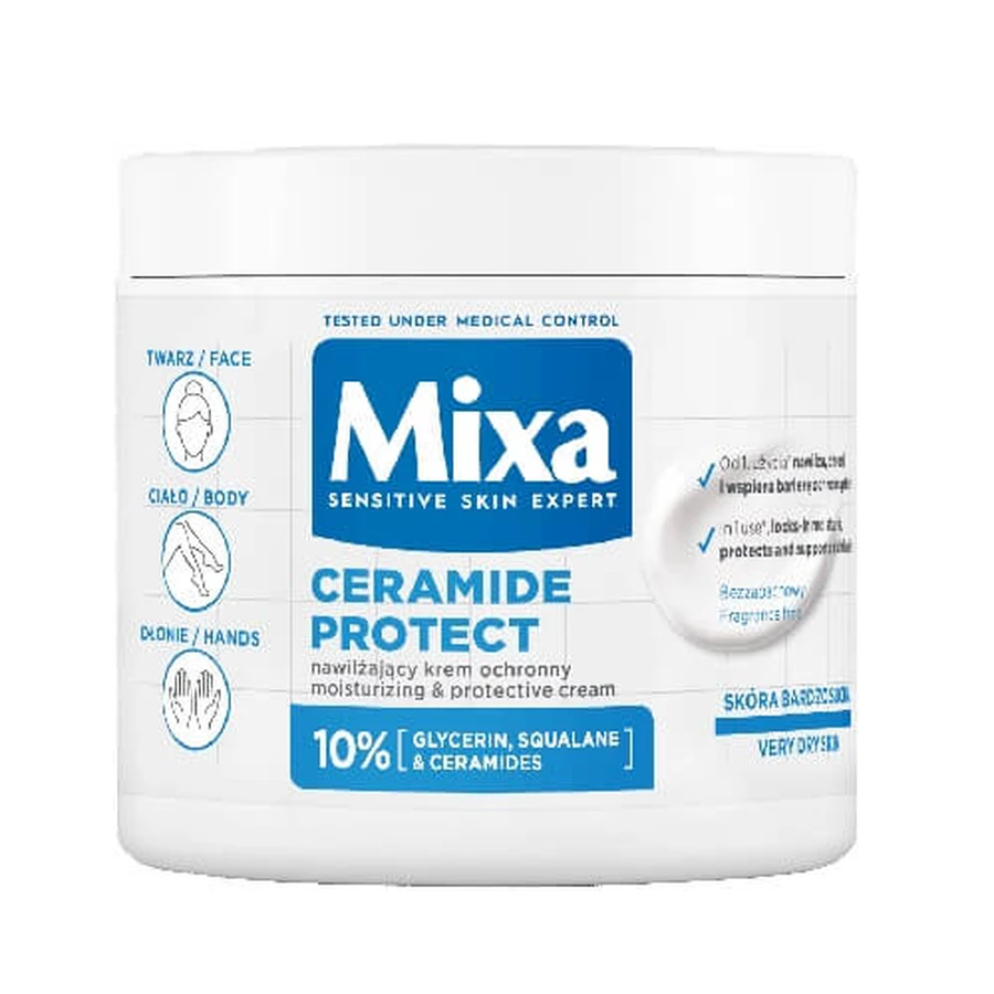 Mixa Ceramide Protect Face & Body Moisturizing Cream 400ml