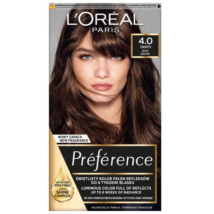 L'Oreal Paris Preference hair dye 4.0 Tahiti Brz