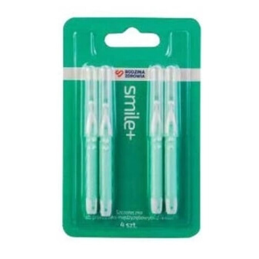 Family Health, Smile+ Brosses à dents pour espaces interdentaires 2-4mm, 4 pièces