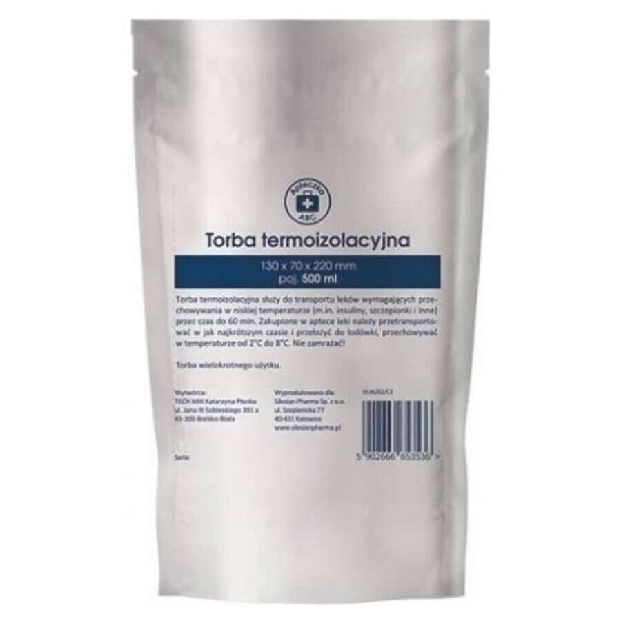 Botiquín ABC Bolsa isotérmica 500 ml 130 x 70 x 220 mm, 1 ud.