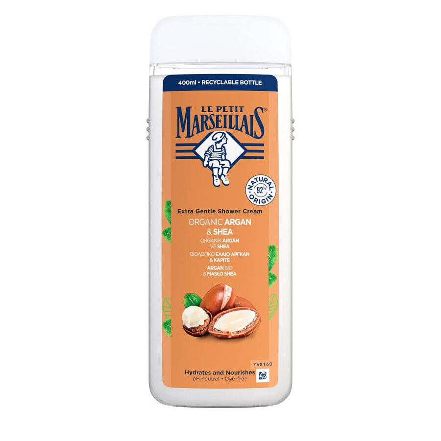 Le Petit Marseillais duș cremos el, Argan Bio amp; Shea unt 400ml