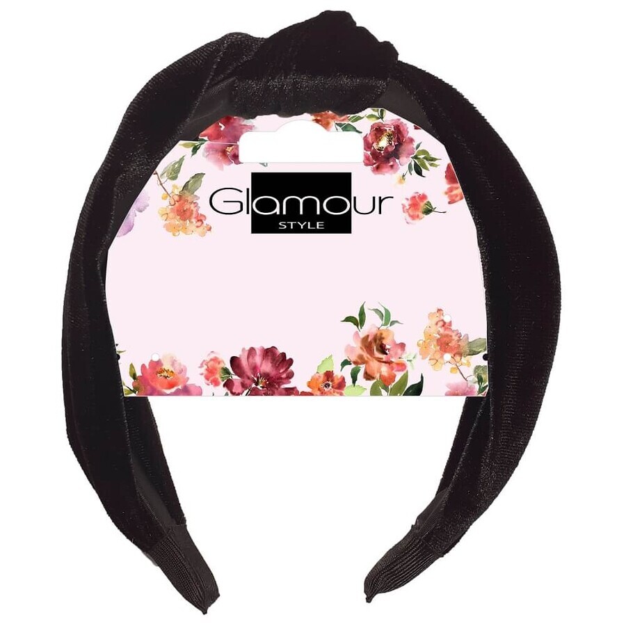 Fascia di cera Glamour con motivo velour nero