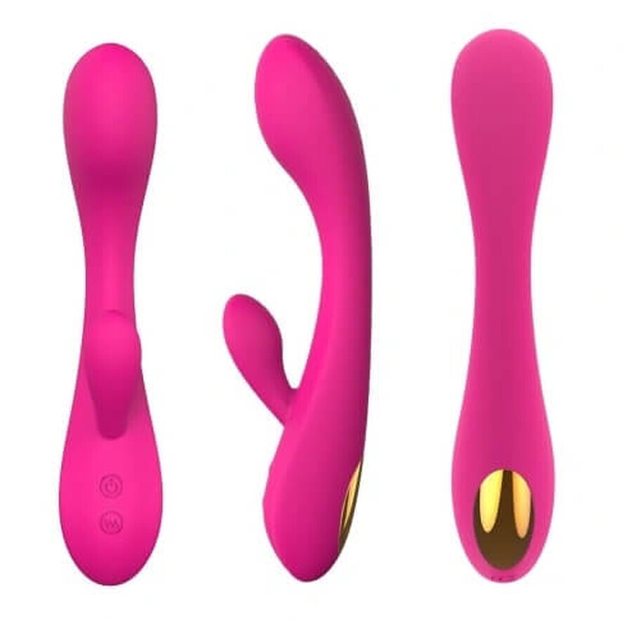 Vibratore Boom Bunny con 9 modalità di vibrazione Red Rose