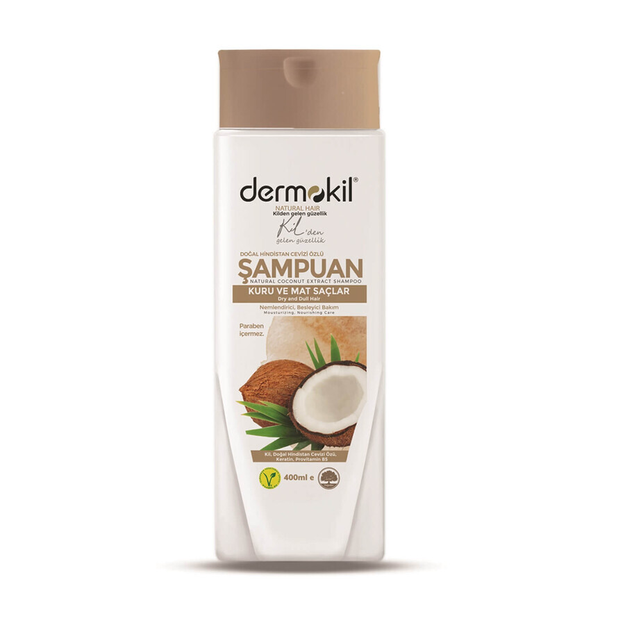 Cumpără Dermokil Șampon pentru păr uscat nucă de cocos, 400ml Dermokil Șampon pentru păr uscat nucă de cocos, 400ml