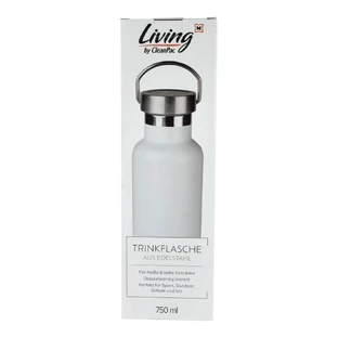 CleanPac, Roestvrijstalen fles, wit, 750 ml