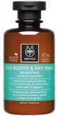 Apivita Graso, Champ&#250; de limpieza capilar para regular el cabello graso con ra&#237;ces secas, 250 ml