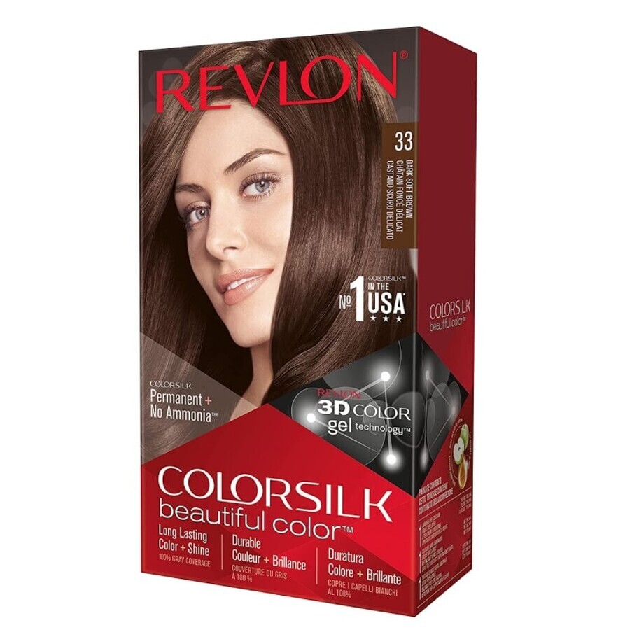 Revlon, ColourSilk, ColourSilk, Donker zachtbruin 33, Kleur, 1 st