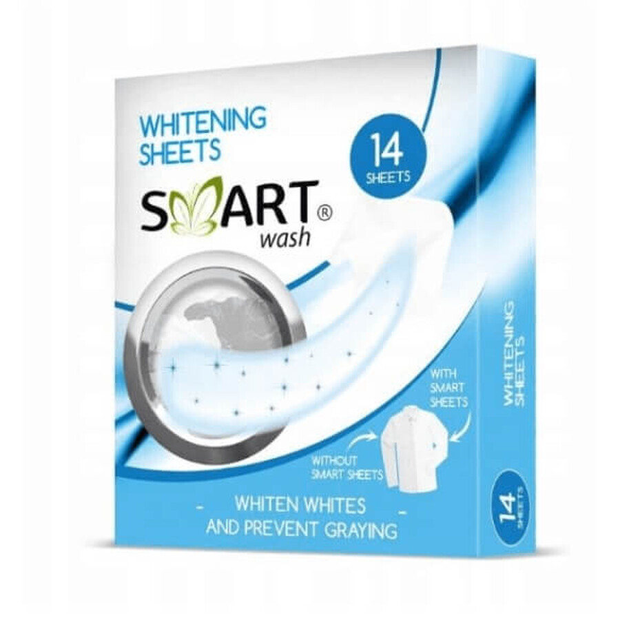Smart Wash, Whitening Doekjes, 14 stuks