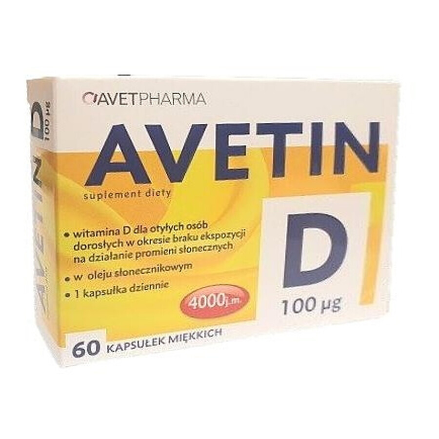 Avetin D 100 mcg, 60 capsules