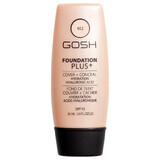 Gosh Foundation Plus+ Concealer und abdeckende Foundation 002 Elfenbein, 30ml