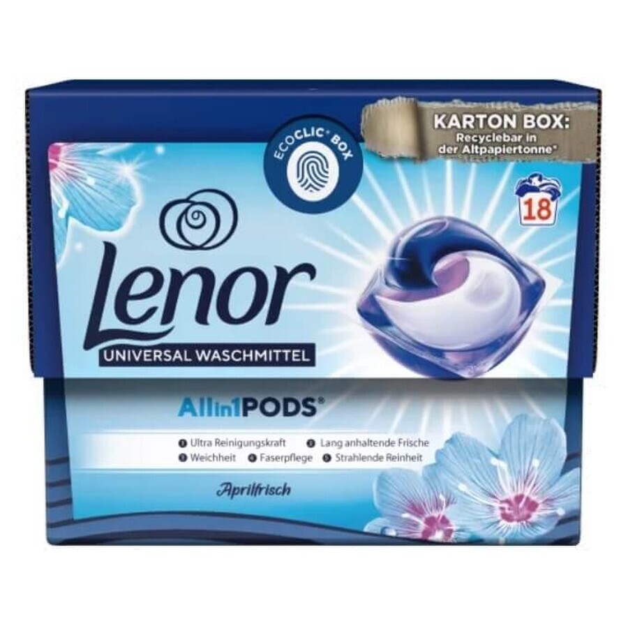 Lenor, Aprilfrisch, capsule di lavaggio, 18