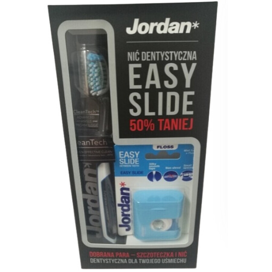 Brosse à dents Jordan Expert Clean Medium + Easy Slide ensemble de brosses à dents Ni
