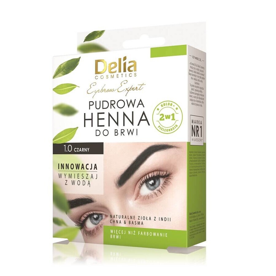 Delia Eyebrow Expert Henna Eyebrow Powder 1.0 nero, 4g