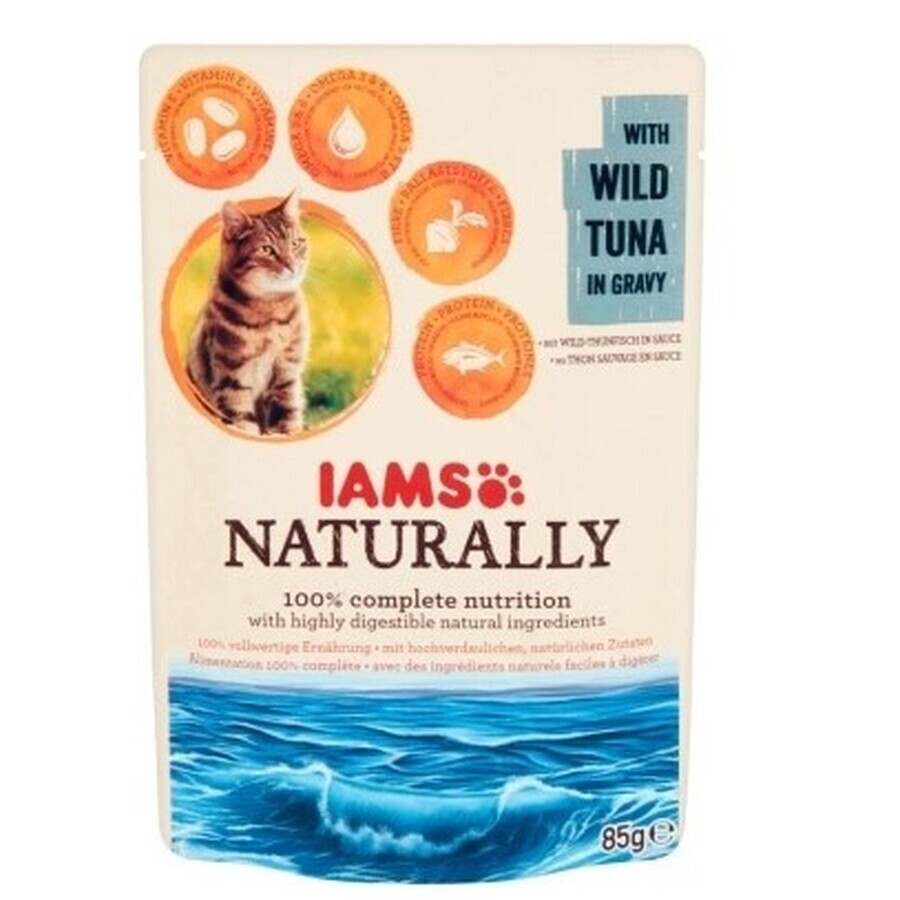 Iams, Naturally, Wet cat food, tunic in sauce, 85g