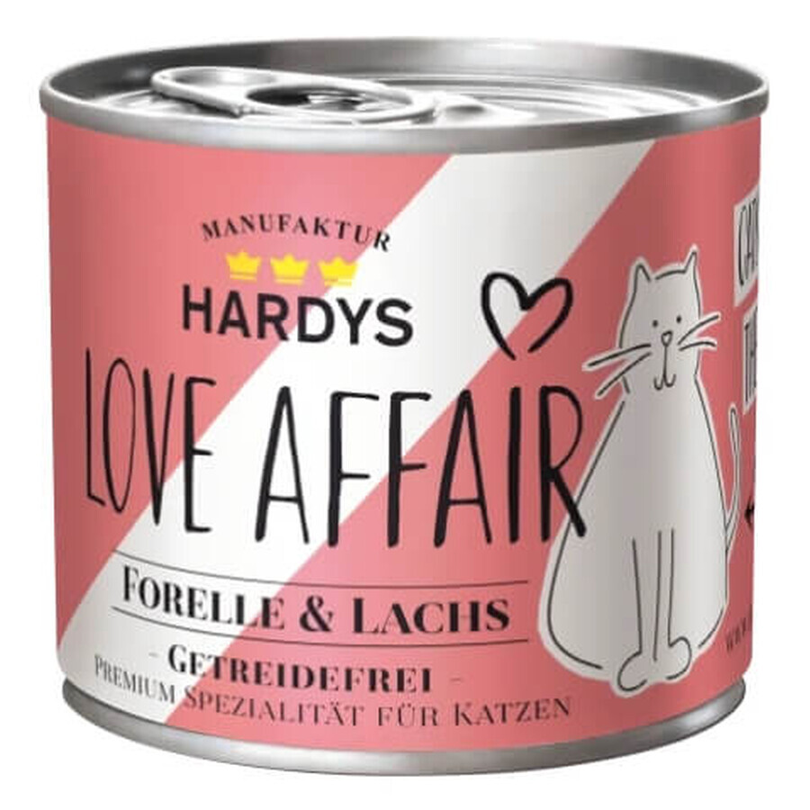 Love Affair, pstrg con burro, Comida húmeda para gatos, 185 g