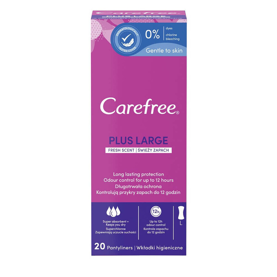 Winkel op Carefree Plus Large Maandverband, 20 stuks. Carefree Plus Large Maandverband, 20 stuks.