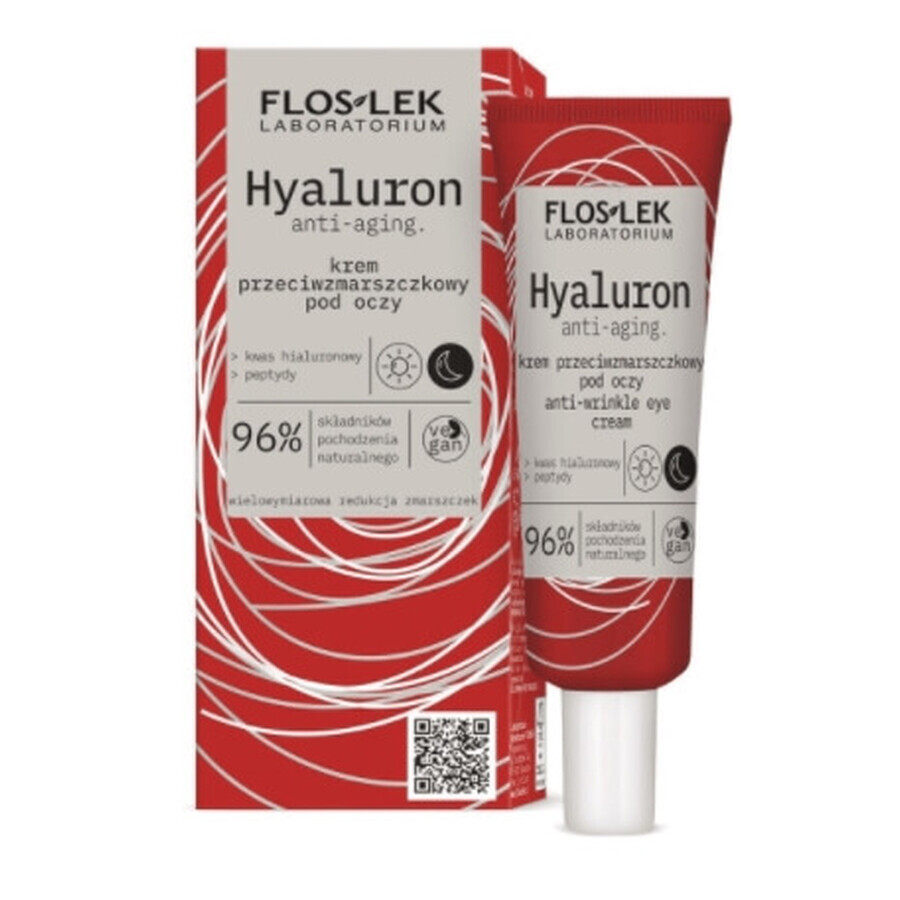 Buy Flos-Lek, Hyaluron Anti-Aging, Anti-Wrinkle Eye Cream 96%, 30 ml Flos-Lek, Hyaluron Anti-Aging, Anti-Wrinkle Eye Cream 96%, 30 ml
