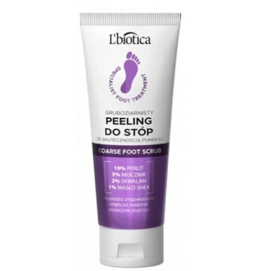 L Biotica Grofkorrelige voetenscrub met puimsteeneffect, 75 ml