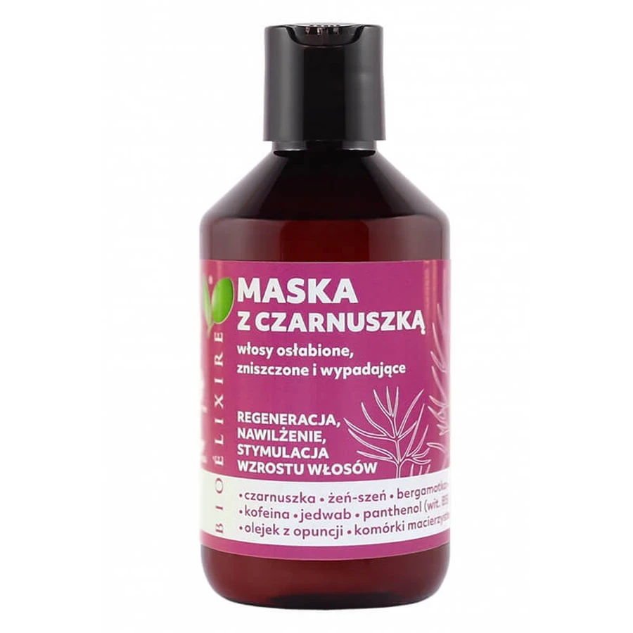 Bioelixire Blackcurrant Mask for weak, damaged and falling hair, 300ml