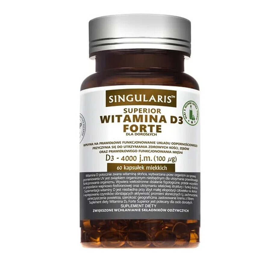 Singularis Superior Vitamina D3 Forte 4000IU 60 cápsulas