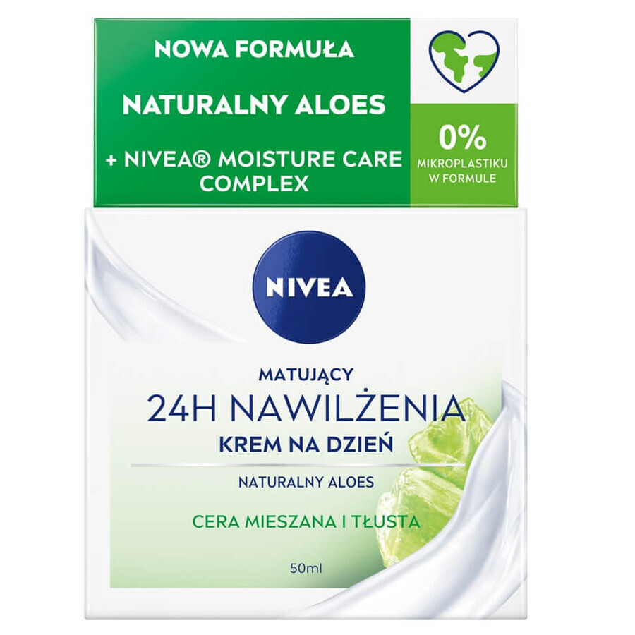Nivea 24H Moisturising Day Cream für Mischhaut und fettige Haut, 50ml