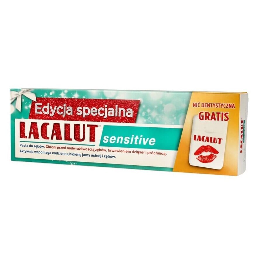 Lacalut Sensitive Toothpaste 75 ml + floss