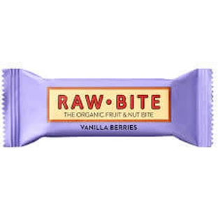 Barrita ecológica de bayas, nueces y vainilla, 50 g, Raw Bite