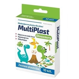 MultiPlast, Dinosaurios Tiritas impermeables para niños, 10 piezas