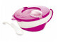 Canpol, Bowl with saucer, pink, 31/406, 1 pc