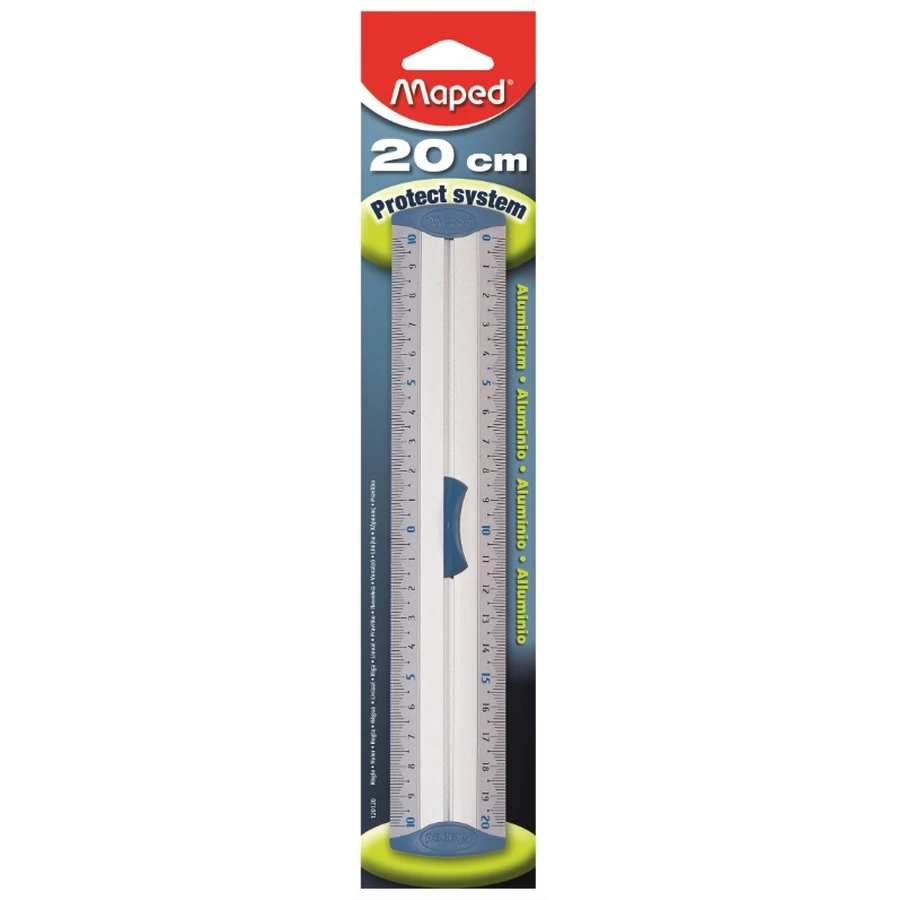 Aluminium liniaal met handvat 20cm