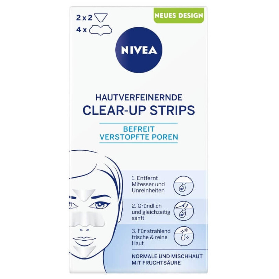 Nivea strisce detergenti per naso, mento e fronte, 8 pezzi