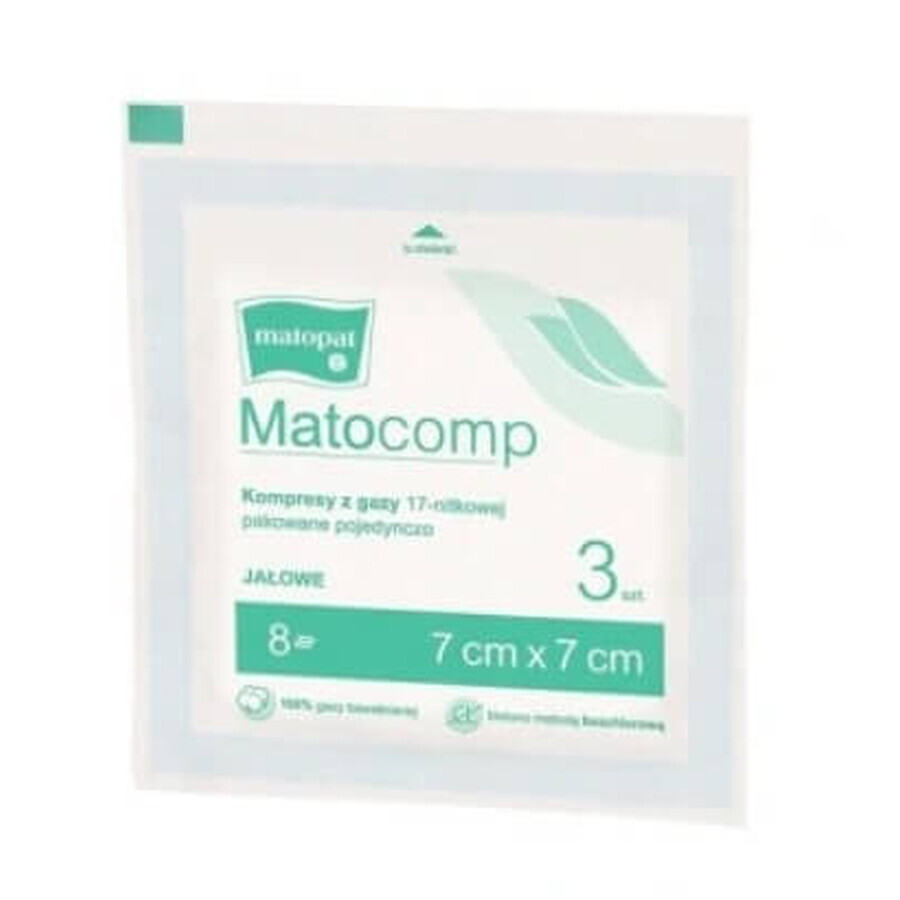 Matocomp Gas Compressor 17 fils, 8 couches, 7 x 7 cm, 3 pcs - Longue durée de vie !