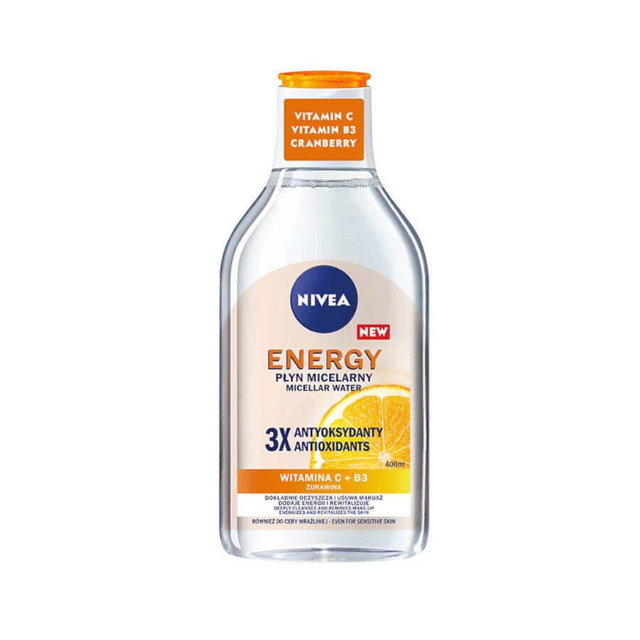 Boutique Nivea Energy Micellar Lotion avec 3 antioxydants, 400ml Nivea Energy Micellar Lotion avec 3 antioxydants, 400ml